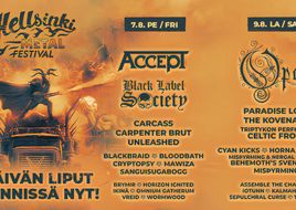 Hellsinki Metal Festivalin päiväkohtaiset liput nyt myynnissä – päiväkohtainen artistijako julkaistu!